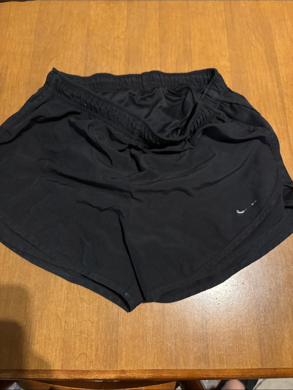 Nike Women's Black Athletic Running Shorts with Dri-FIT Swoosh